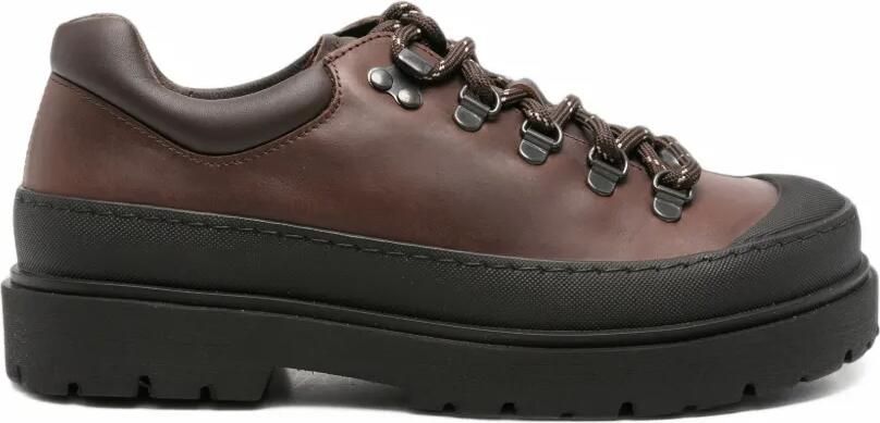 Birkenstock Prescott lace-up leather sneakers Bruin