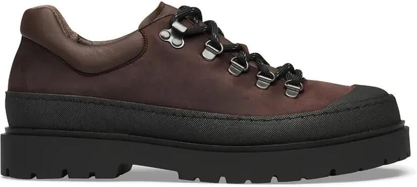 Birkenstock Prescott leren veterschoenen Bruin