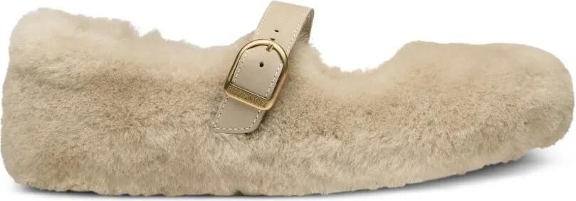 Birkenstock Santa Clarita ballerina's met gespbandje Beige