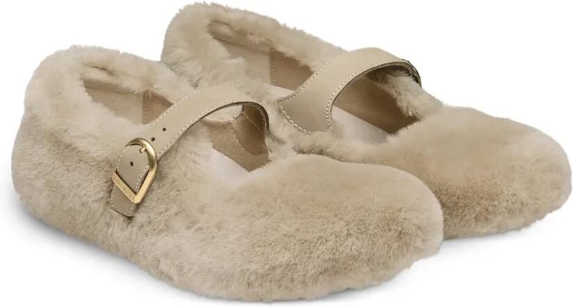 Birkenstock Santa Clarita ballerina's met gespbandje Beige - Foto 3