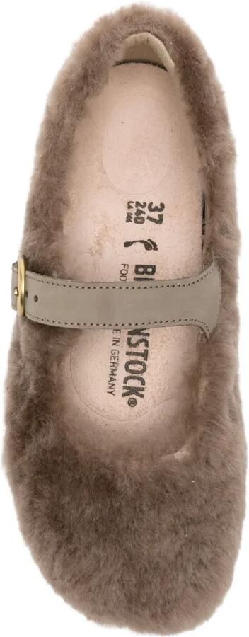 Birkenstock Santa Clarita lammy ballerina's met gespsluiting Bruin - Foto 3