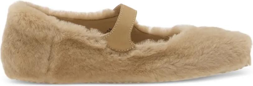 Birkenstock Santa Clarita shearling ballet flats Beige - Foto 4