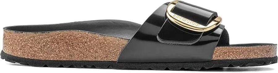 Birkenstock Slippers met gesp Zwart