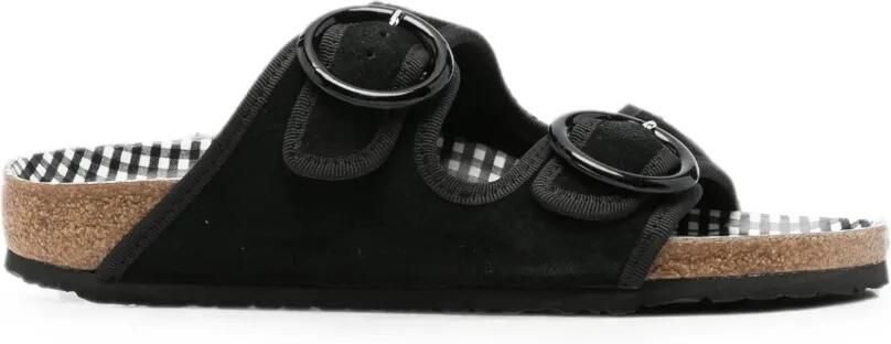 Birkenstock Slippers met gespdetails Zwart