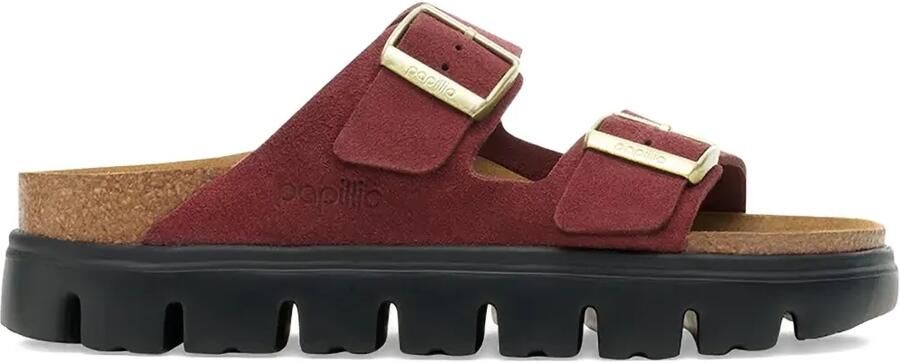 Birkenstock Slippers met plateauzool Rood