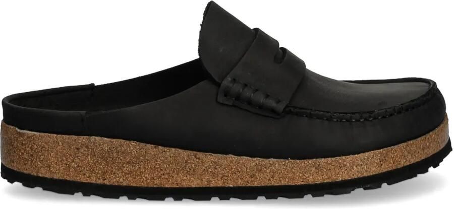 Birkenstock Suède instappers Zwart