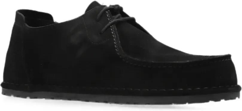 Birkenstock Suède loafers met veters Zwart