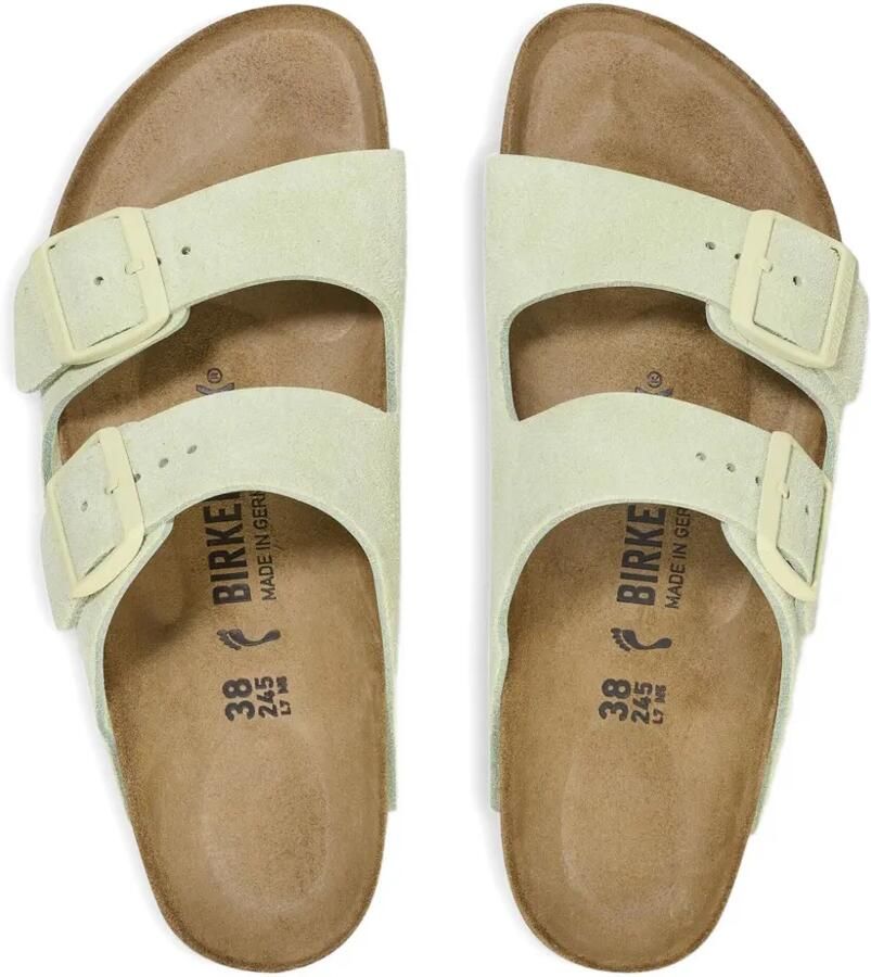 Birkenstock Suède sandalen met dubbele gesp Groen - Foto 2