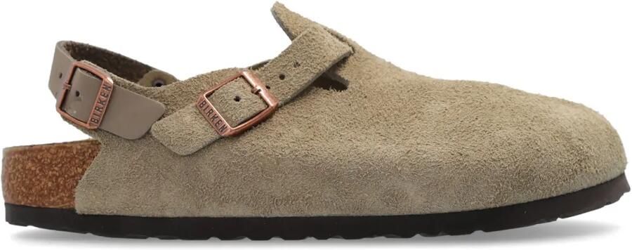 Birkenstock Tokio suède muiltjes Beige