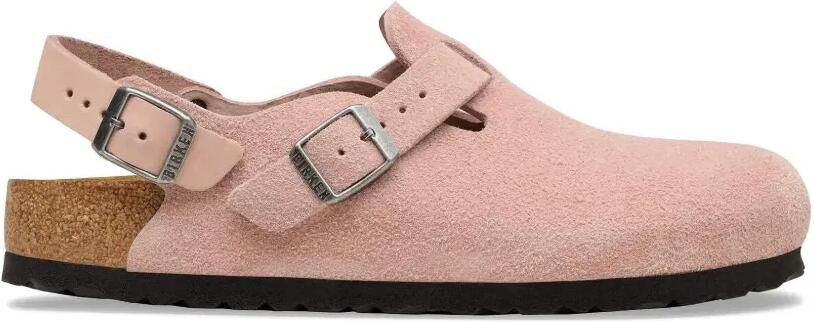 Birkenstock Tokio suède muiltjes met gespsluiting Roze