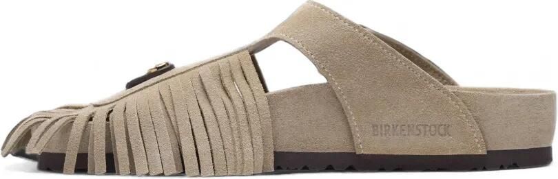 Birkenstock x Etro Gizeh suède sandalen met franje Beige - Foto 3
