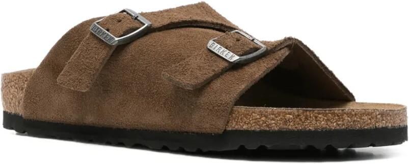 Birkenstock Zurich suède sandalen met gespsluiting Bruin - Foto 3