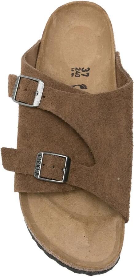Birkenstock Zurich suède sandalen met gespsluiting Bruin - Foto 2