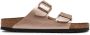 Birkenstock Birko-Flor leren slippers Goud - Thumbnail 1