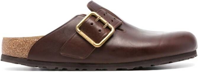 Birkenstock Boston Bold leren slippers Bruin