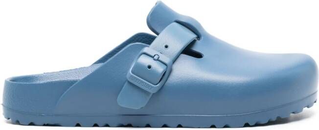 Birkenstock Boston slippers met gesp Blauw