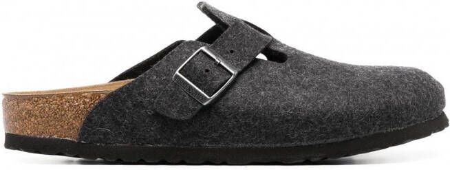 Birkenstock Boston slippers met gesp Grijs