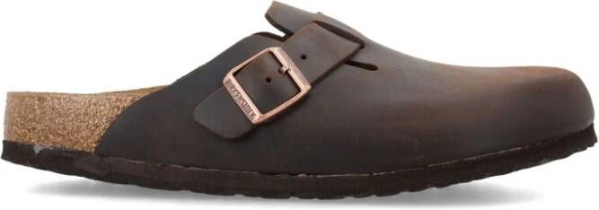 Birkenstock Boston leren sandalen Bruin