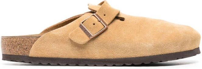 Birkenstock Boston suède slippers Beige