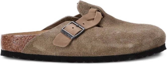 Birkenstock Boston suède slippers Beige