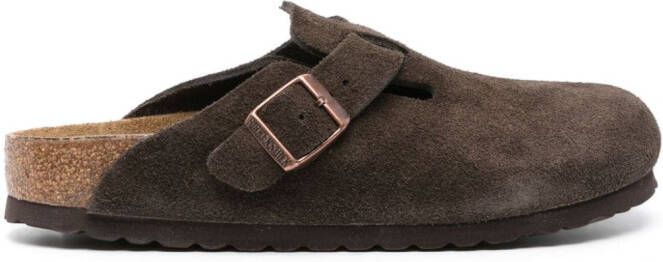 Birkenstock Boston suède slippers Bruin