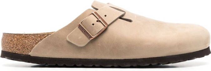 Birkenstock Slippers met ronde neus Beige