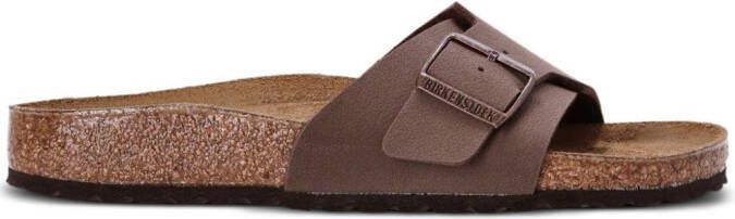 Birkenstock Catalina leren slippers Bruin