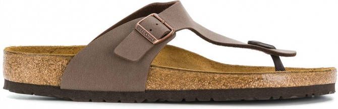 Birkenstock gesp detail sandalen Bruin