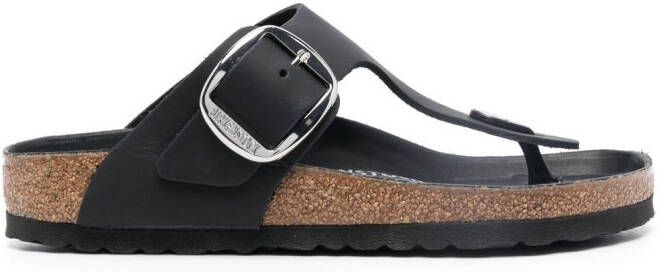 Birkenstock Gizeh Big Buckle slipper Zwart