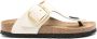 Birkenstock Gizeh leren sandalen met grote gesp Beige - Thumbnail 1