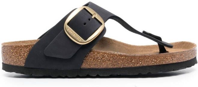 Birkenstock Gizeh sandalen met gesp Zwart