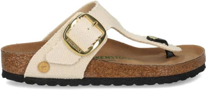 Birkenstock Gizeh teenslippers met gesp Beige