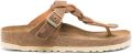 Birkenstock Gizeh gevlochten suède slippers Bruin - Bruin