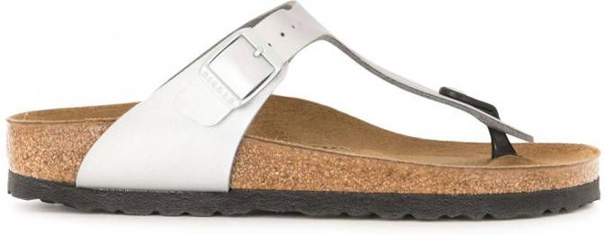 Birkenstock Gizeh sandalen Zilver