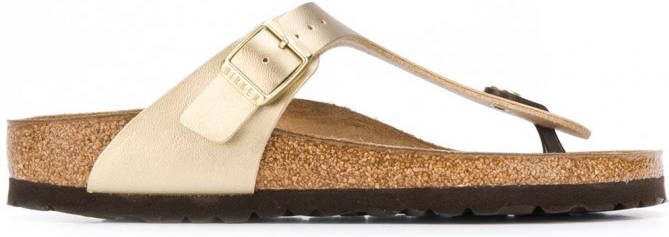 Birkenstock Gizeh slip-on sandalen Goud