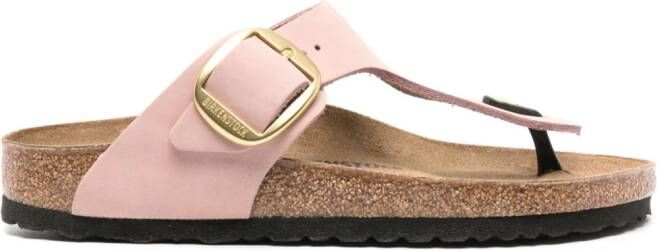 Birkenstock Gizeh suède slippers Roze