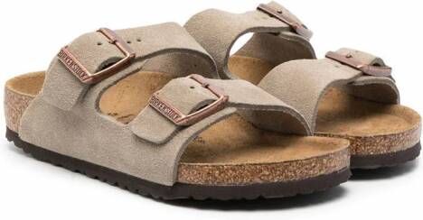 Birkenstock Kids Arizona leren sandalen Groen