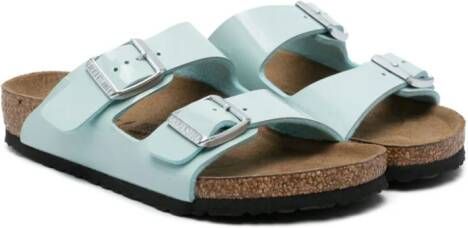 Birkenstock Kids Arizona leren sandalen Groen