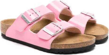 Birkenstock Kids Arizona leren sandalen Roze