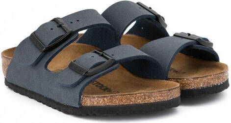 Birkenstock Kids Arizona sandalen met gesp Blauw