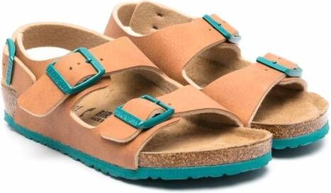 Birkenstock Kids Arizona sandalen met gesp Bruin