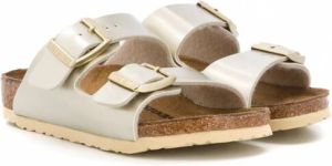 Birkenstock Kids Arizona sandalen met gesp Goud