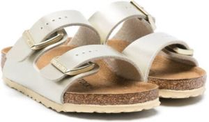 Birkenstock Kids Arizona sandalen met metallic-effect Goud