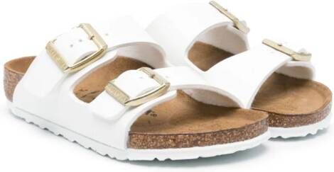 Birkenstock Kids Arizona slip-on sandalen Wit