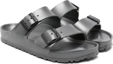 Birkenstock Kids Arizona slippers met dubbele gesp Grijs