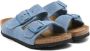Birkenstock Kids Arizona suède sandalen Blauw - Thumbnail 1