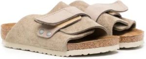 Birkenstock Kids Kyoto sandalen met klittenband Beige