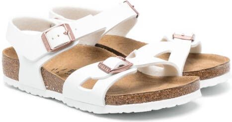 Birkenstock Kids Leren sandalen Wit