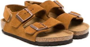Birkenstock Kids Milano sandalen met gesp Bruin