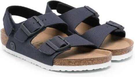 Birkenstock Kids Milano sandalen met klittenband Blauw